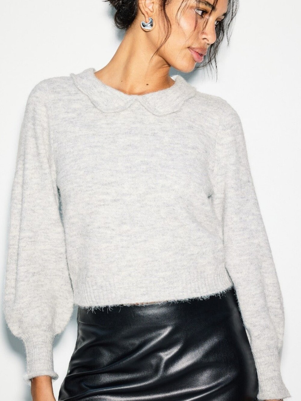 west of. Allie Sweater Knits Collared Long Sleeve Size XS